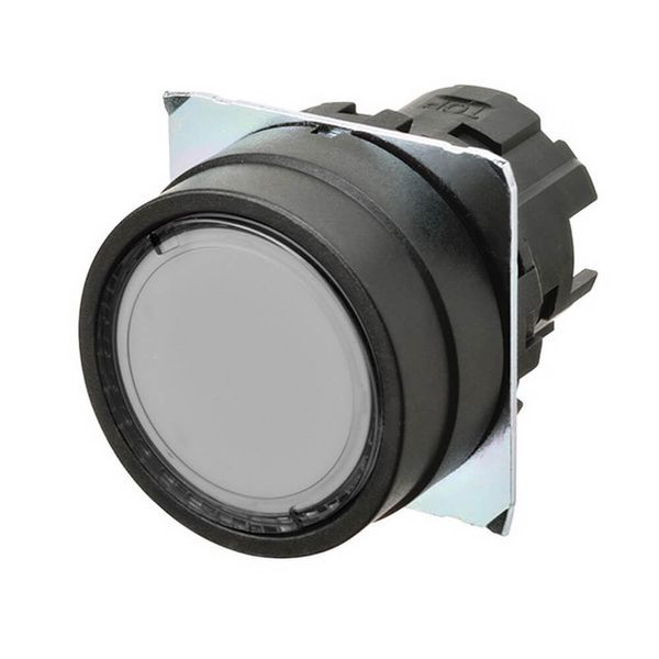 Pushbutton A22NZ 22 dia., bezel plastic, flat, momentary, cap color tr image 1