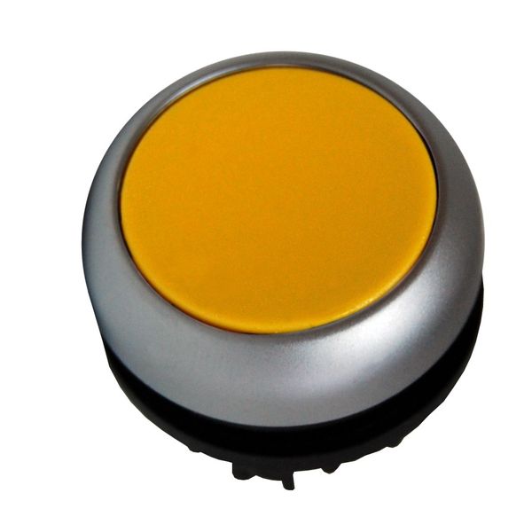 Push-button flat, stay-put, yellow image 1