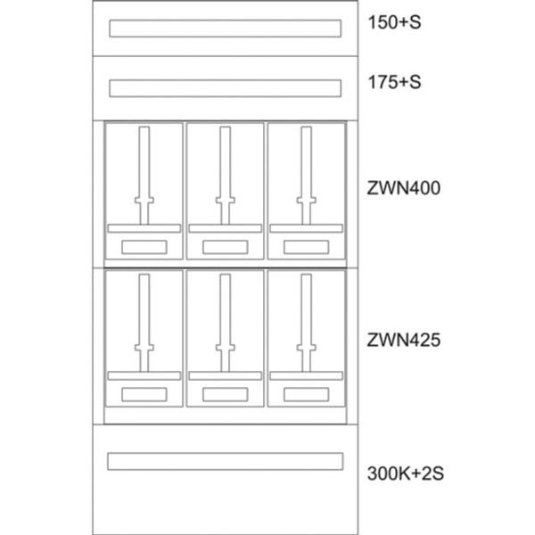 BP-U-3S-KN-800/15-6Z Eaton xEnergy Basic meter cabinet equipped image 1