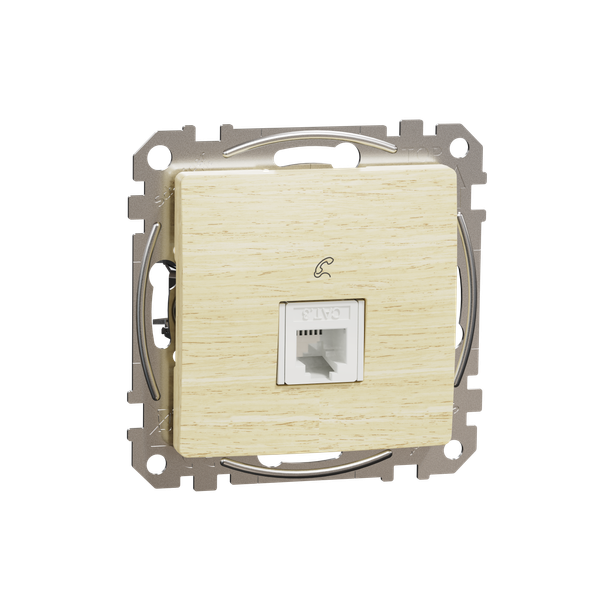 Telephone socket, Sedna Design & Elements, RJ11, Wood birch image 5