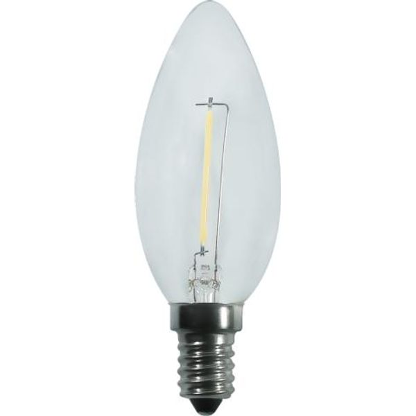 LED Filament Bulb - Candle C35 E14 1W 100lm 2700K Frosted 330° image 1