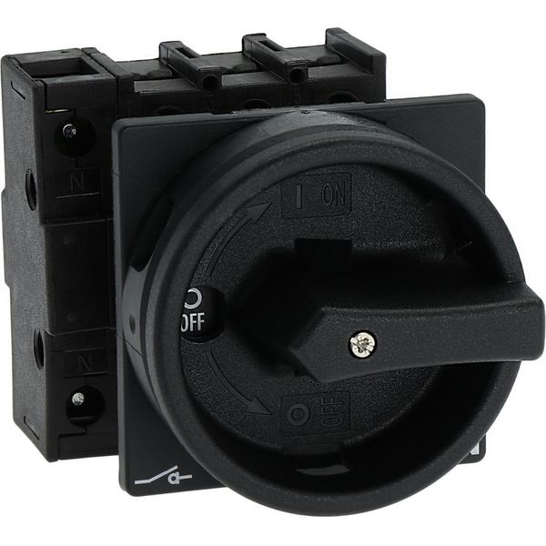 Main switch, P1, 32 A, flush mounting, 3 pole + N, STOP function, With black rotary handle and locking ring, Lockable in the 0 (Off) position image 20