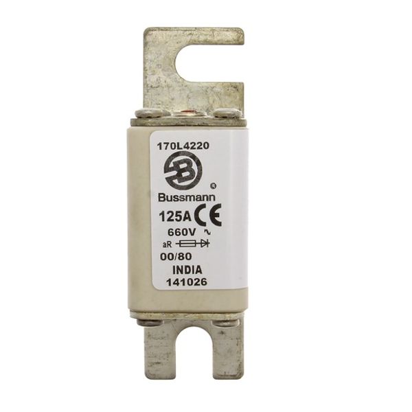 Fuse-link, high speed, 160 A, AC 660 V, size 00, 30 x 51 x 98 mm, aR, DIN, IEC, single indicator image 2