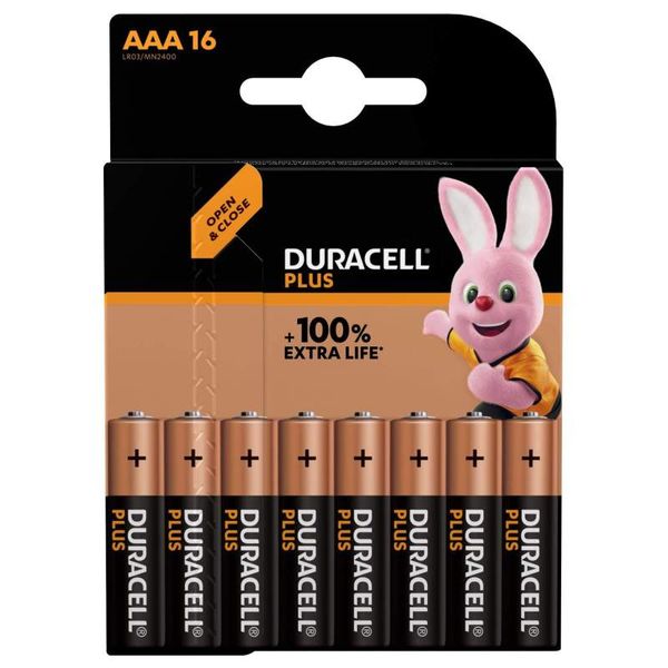 DURACELL Plus MN2400 AAA BL16 image 1