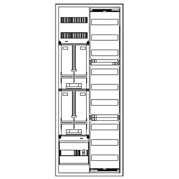 Z„hlerverteiler 1xZF, H=1400 B=550 T=210mm, 1xTSG, 2xVF image 1