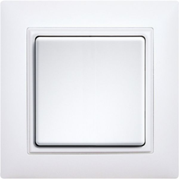 Wireless 2- or 4-way pushbutton 45x45mm Belgium, w/o frame, niko white, without battery and wire image 1