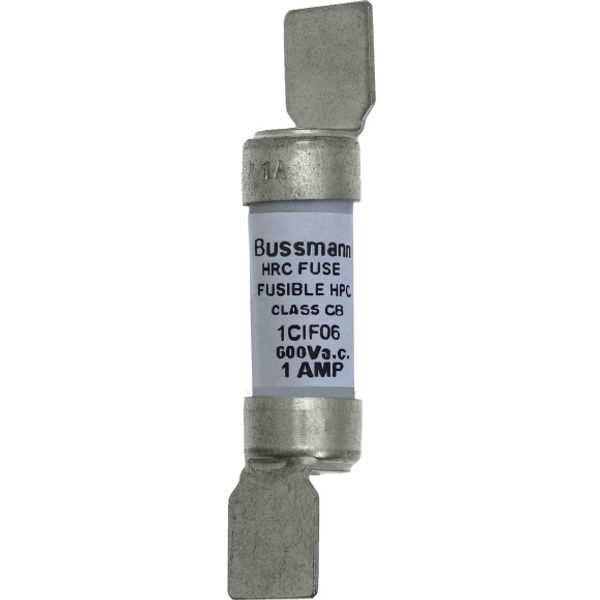 Fuse-link, LV, 1 A, AC 600 V, DC 250 V, HRCI-CB, 14 x 61 mm, CSA image 1