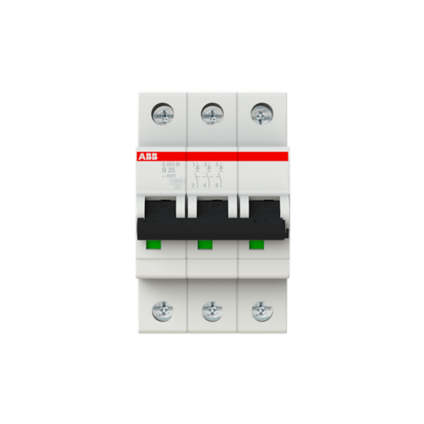 S203M-B25 Miniature Circuit Breaker - 3P - B - 25 A image 1