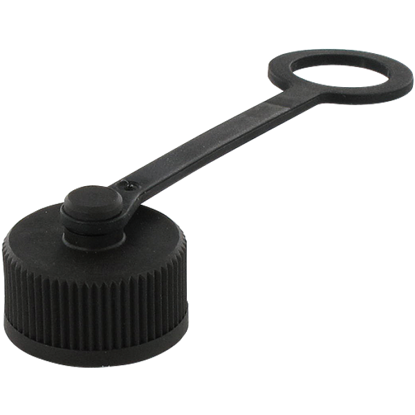 Protective cap for M12 flange plugs with holding strap ID 12.5mm image 1