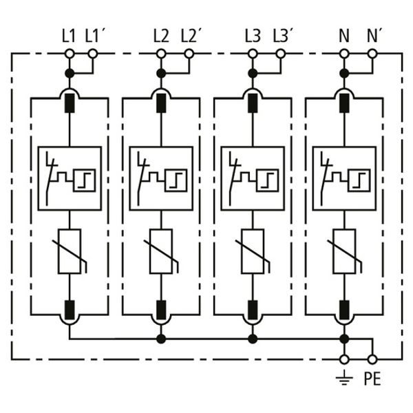 Surge arrester type 2 DEHNguard MP 4-pole Uc 275V for TN-S systems image 3