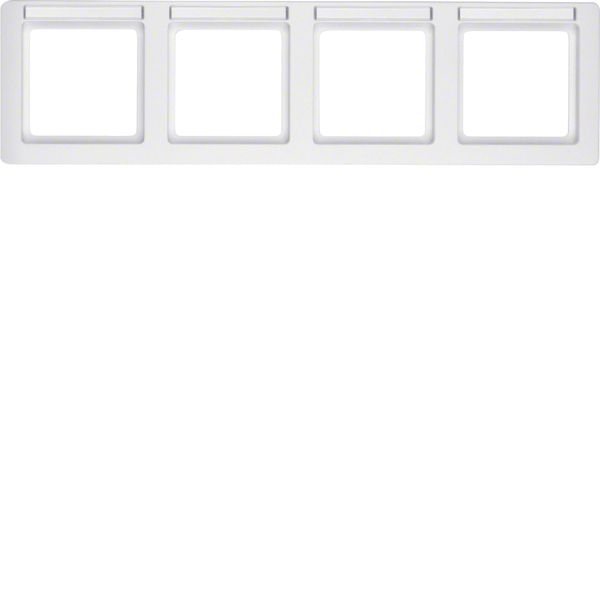Frame 4gang hor., lab. field, Q.1, p. white velvety image 1