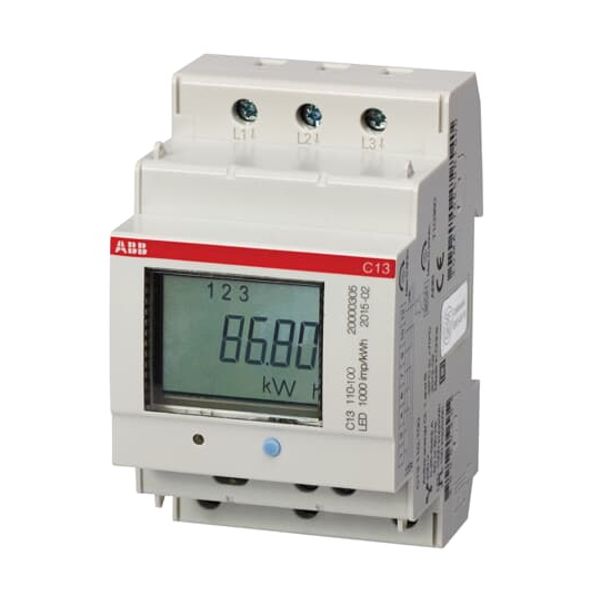 C13 110-100, Energy meter'Steel', None, Three-phase, 40 A image 1