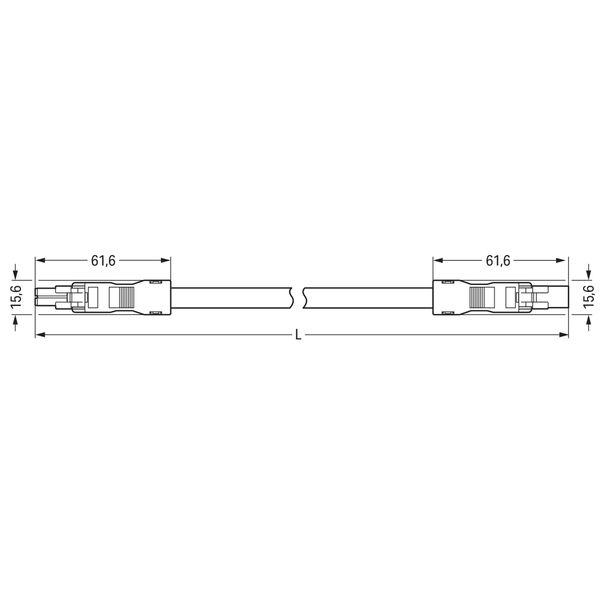 pre-assembled interconnecting cable Eca Socket/plug gray image 4