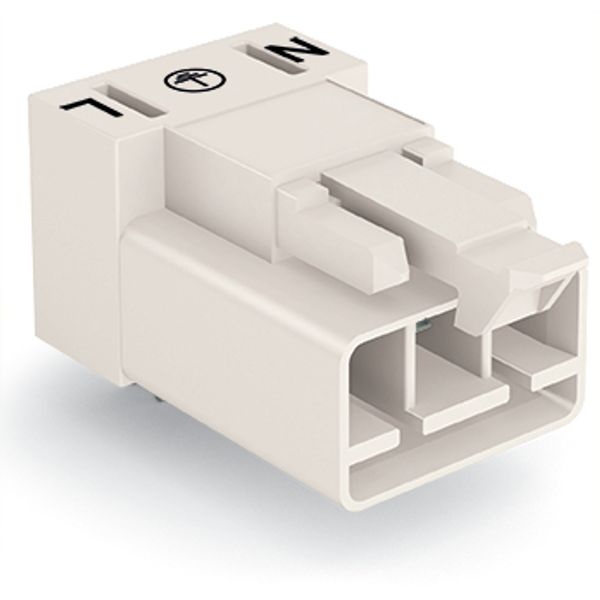 Plug for PCBs angled 3-pole white image 3