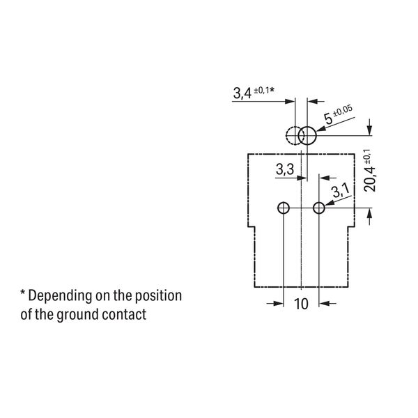 Plug with direct ground contact 3-pole white image 7