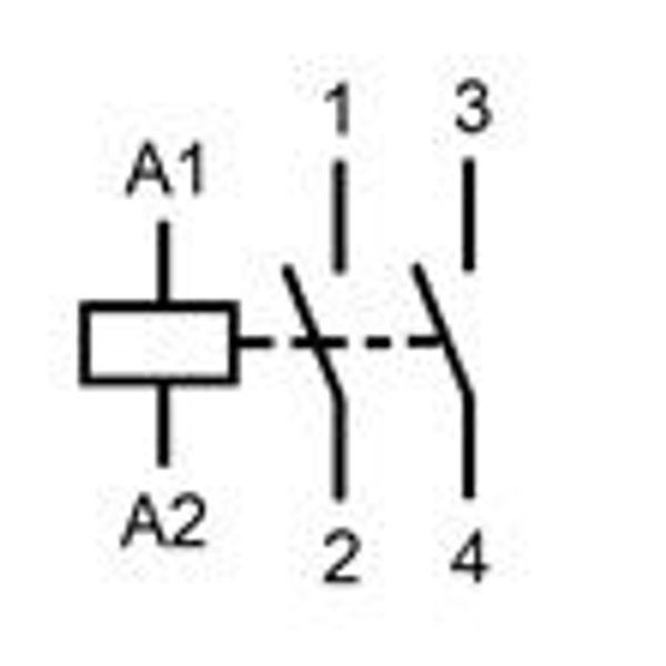 Modular contactor 20A, 2 NO, 24VAC, 1MW image 3