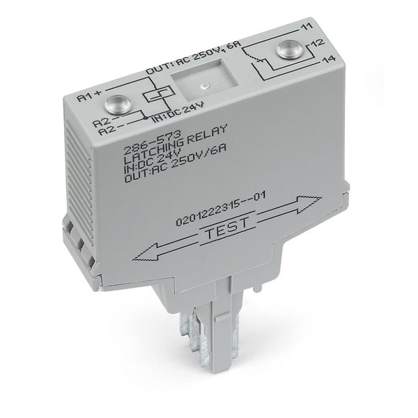 Latching relay module Nominal input voltage: 24 VDC 1 changeover conta image 1