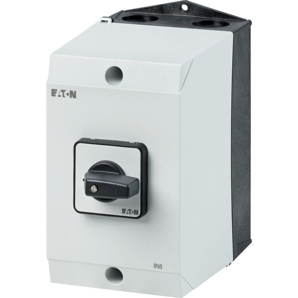 Reversing star-delta switches, T3, 32 A, surface mounting, 5 contact unit(s), Contacts: 10, 60 °, maintained, With 0 (Off) position, D-Y-0-Y-D, Design image 16