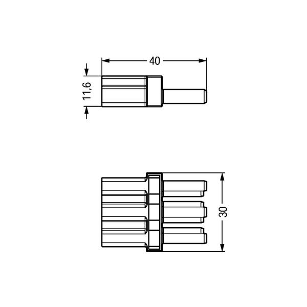 Intermediate coupler 3-pole Cod. A black image 3