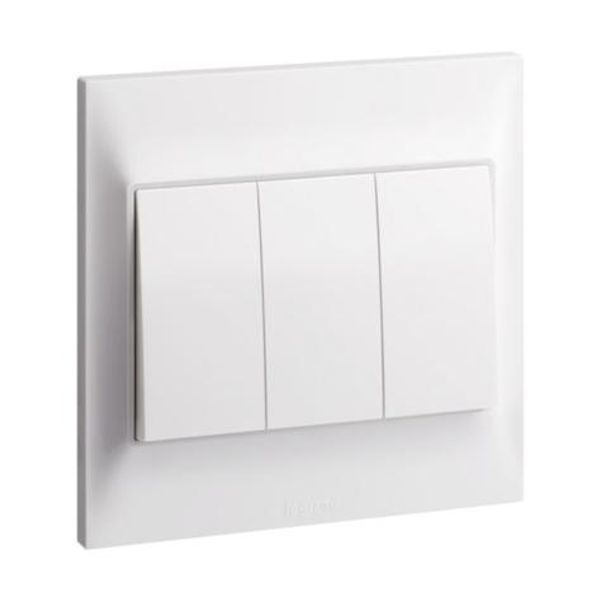 Belanko S - 3 gang 2-way switch - 20AX - White image 1