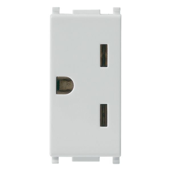 2P+E 15A American outlet Silver image 1