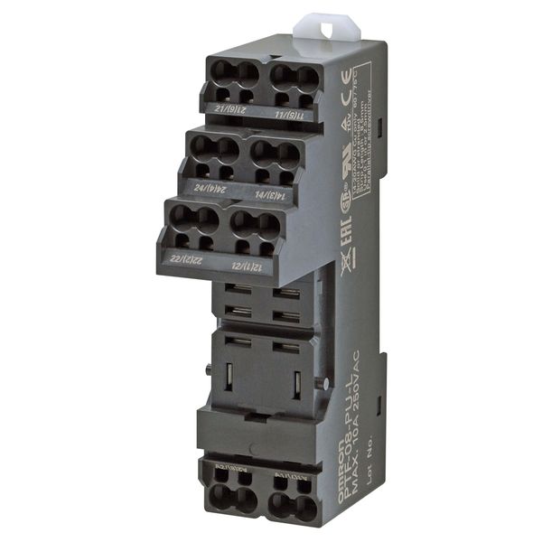 Socket, DIN rail/surface mounting, 8-pin,push-in plus terminals image 1