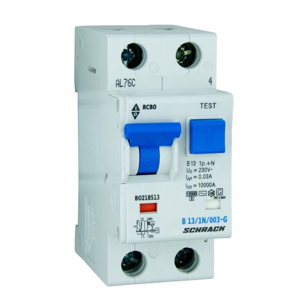 Combined MCB/RCD (RCBO) B13/1+N/30mA/Type AC, G image 1