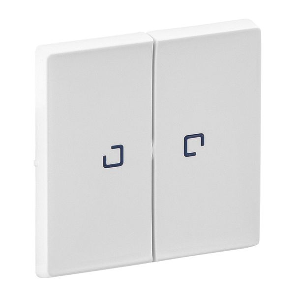 Cover plate Valena Life - 2-gang illuminated / with indicator - white image 1