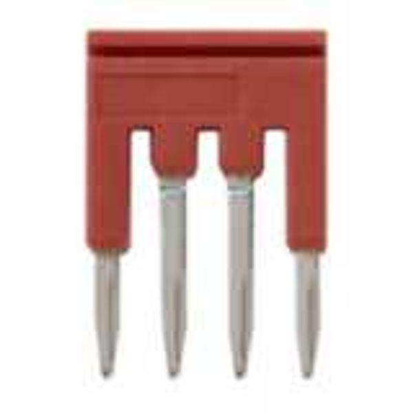 Short bar for terminal blocks 1 mm² push-in plus, 4 poles, red color image 2