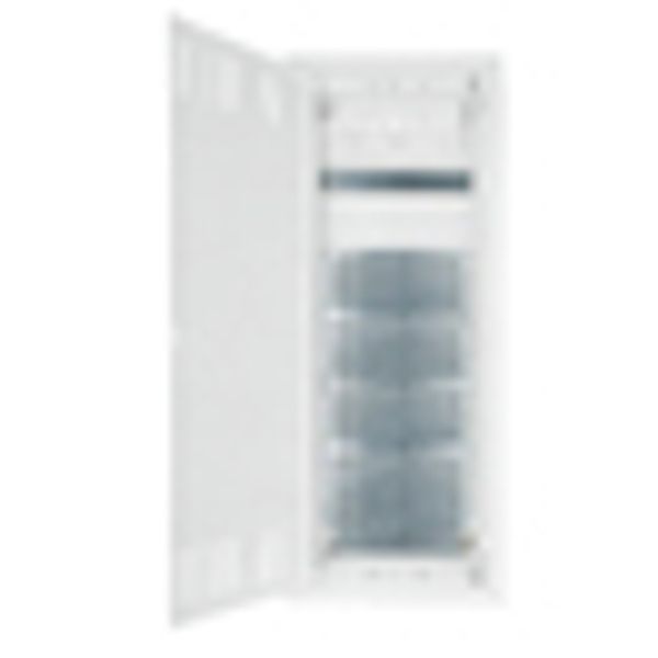 Flush-mounted media enclosure 5-rows - partition wall image 3