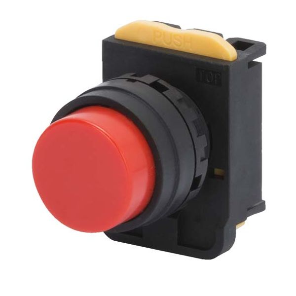 MOMENTARY PUSH-BUTTON WITHOUT ROUND GUARD - RED image 2