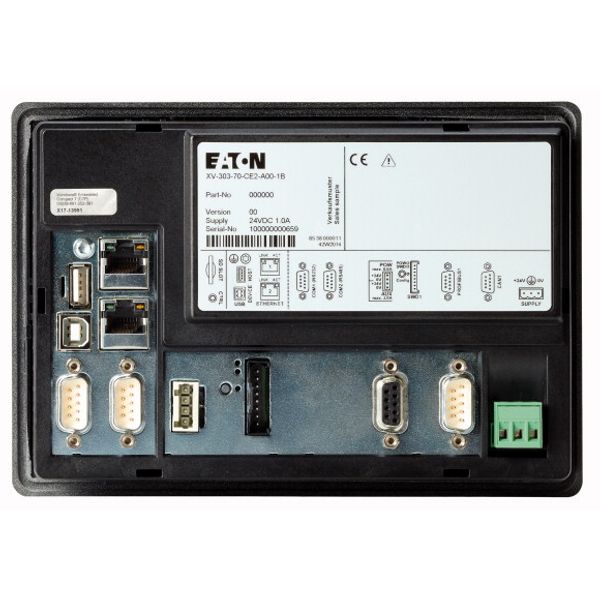 Control panel with PLC as SWD coordinator, 24 VDC, 7 Inches PCT-Display, 1024x600, 2xEthernet, 1xRS232, 1xRS485, 1xCAN,1xSWD, 1xProfibus image 1