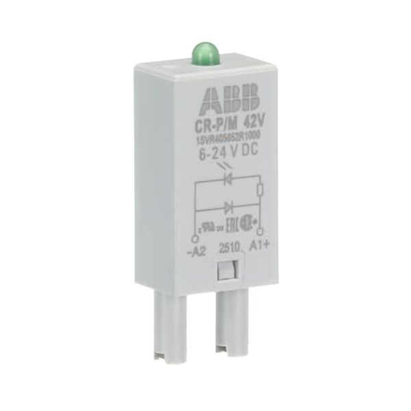 CR-P/M 42V Pluggable module diode and LED green, 6-24VDC, A1+, A2- image 12