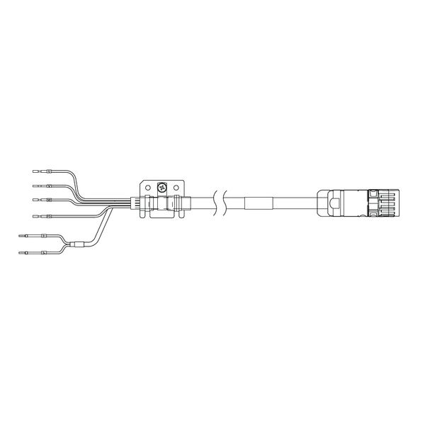 1S series servo motor power cable, 15 m, with brake, 400 V: 7.5 kW image 3