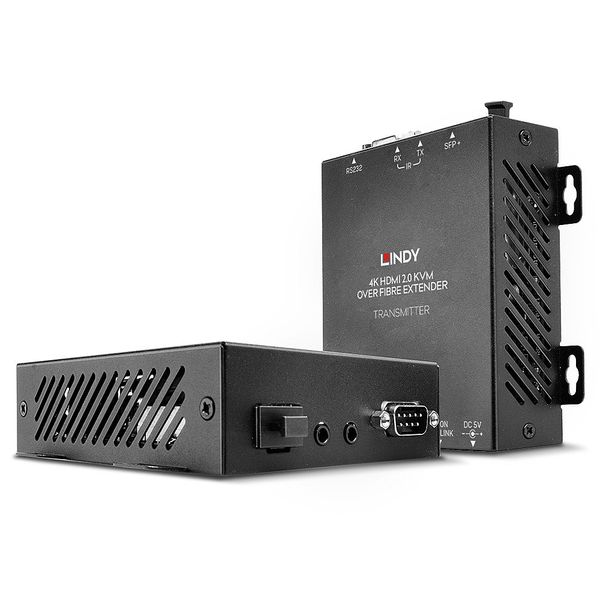 300m Fibre Optic HDMI 4K60, USB, IR & RS232 KVM Extender Extend HDMI® 18G and USB KM device signals up to 300m image 1