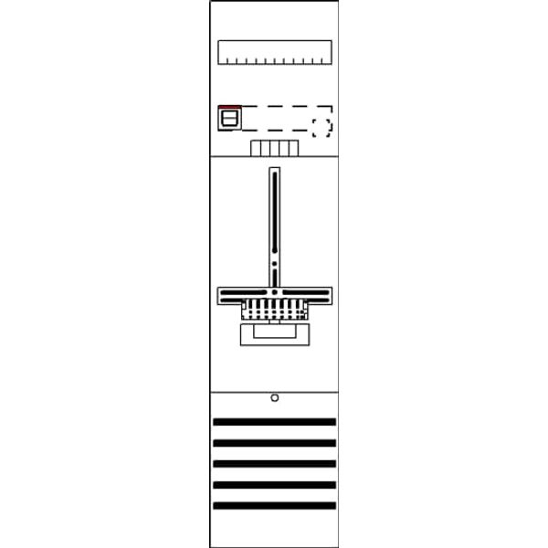 DF17Q1 Meter panel, Field width: 1, Rows: 0, 1050 mm x 250 mm x 160 mm, IP2XC image 21