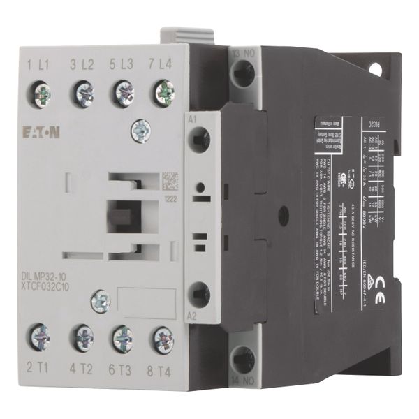 Contactor, 4 pole, AC operation, AC-1: 32 A, 1 N/O, 230 V 50 Hz, 240 V 60 Hz, Screw terminals image 10