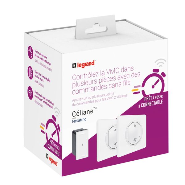 CONNECTED LIGHT DIMMER SWITCH WITHOUT NEUTRAL 5-300W BLEEDER INCLUDED CELIANE WH image 4