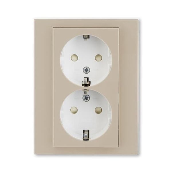 5522H-C03457 18 Outlet double Schuko shuttered image 1