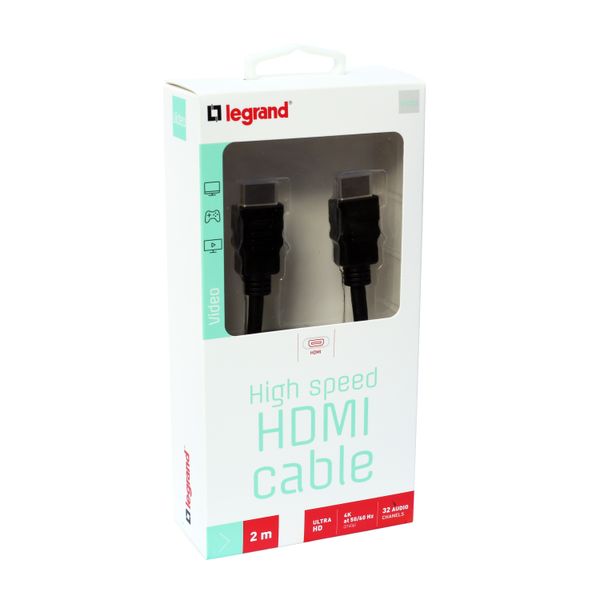 High speed HDMI with ethernet cord 2 meters image 1