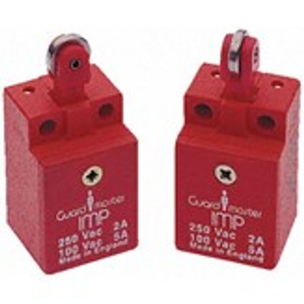 Safety Limit Switch, 15 mm Plastic, Top Push Cross Roller, 1 NC, 1 image 1