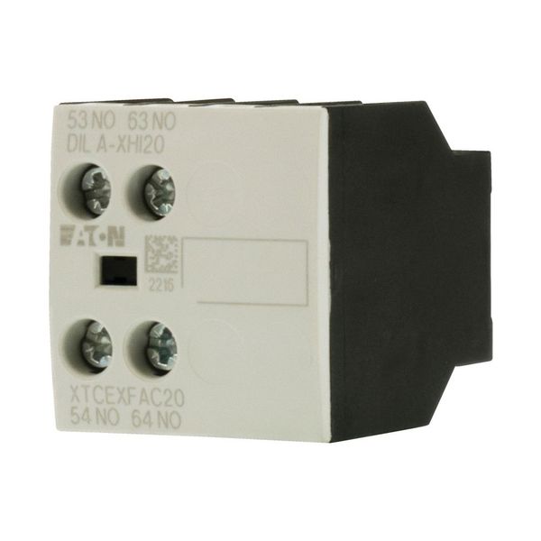 Auxiliary contact module, 2 pole, Ith= 16 A, 2 N/O, Front fixing, Screw terminals, DILA, DILM7 - DILM38 image 7