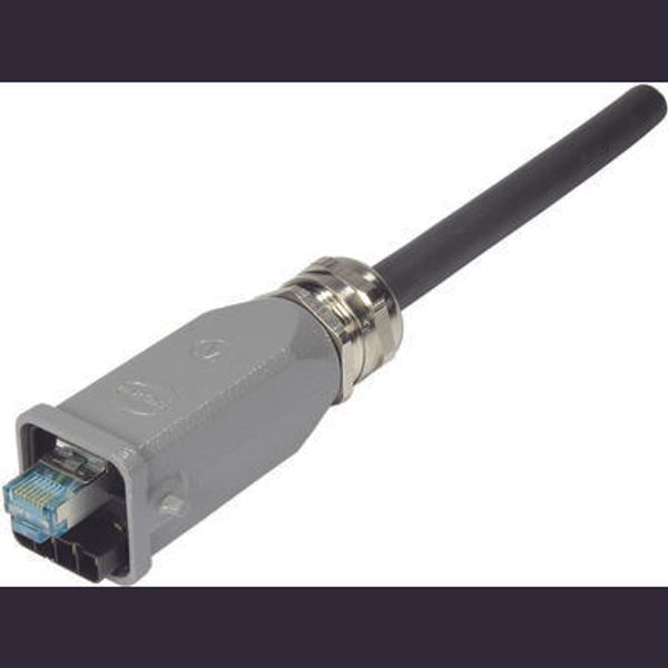 Han3A RJ45 Hybrid GL Cat6A plug 8+4p met image 1