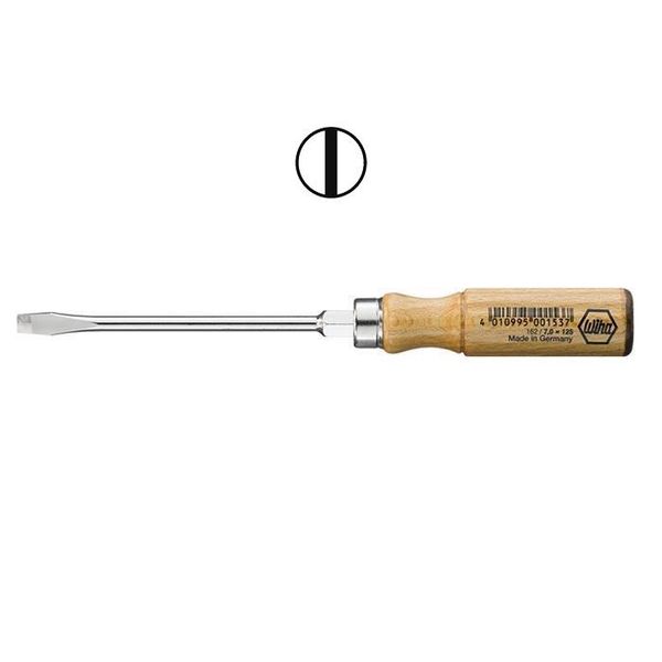 Wooden slotted screwdriver 162 5 9,0x150 image 1