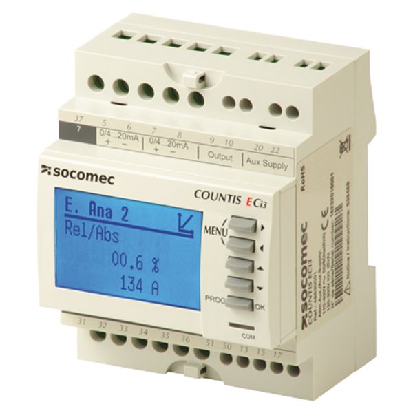 Auxiliary power supply Us input 230/400VAC COUNTIS ECi3 with analogic  image 1