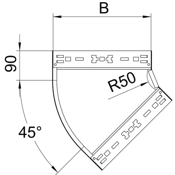 RBM 45 140 FT 45° bend with quick connector 110x400 image 2