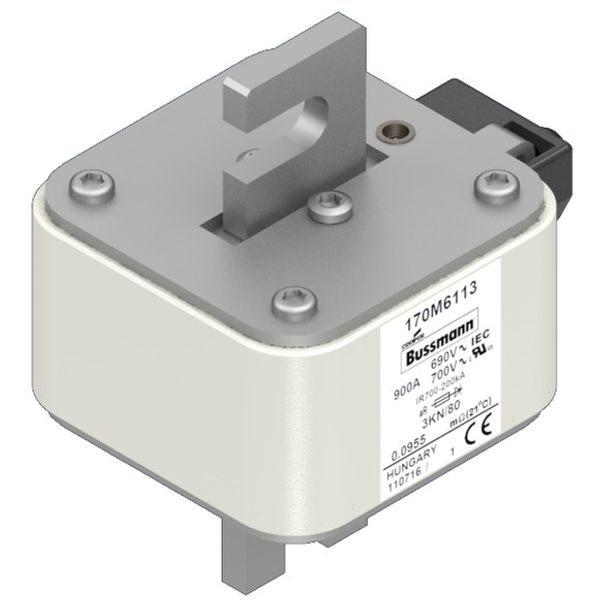 Fuse-link, high speed, 500 A, AC 690 V, DIN 3, 76 x 92 x 109 mm, aR, DIN, IEC, single indicator image 3