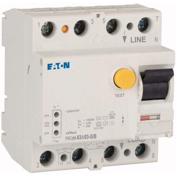 Digital residual current circuit-breaker, all-current sensitive, 63 A, 4p, 300 mA, type G/B image 3