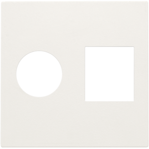 Finishing set for single coaxial connection and network connection RJ4 image 1