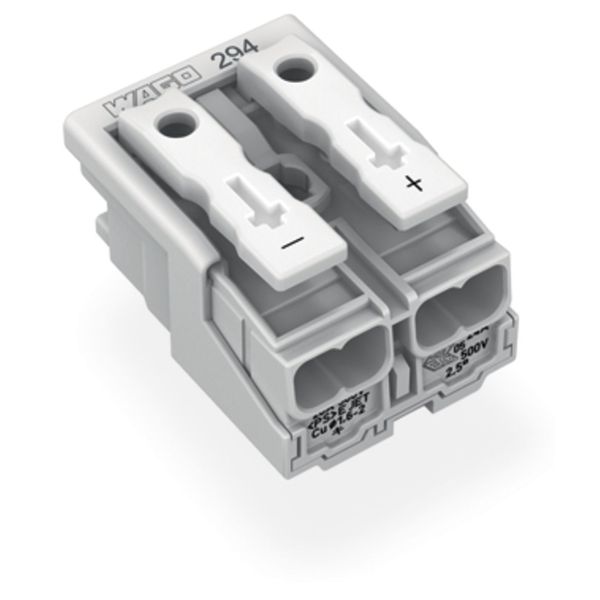 Lighting connector push-button, external without ground contact white image 1